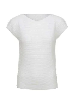 ISSEY MIYAKE Top|Knit Stretch Pleats