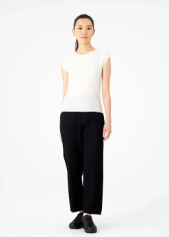 ISSEY MIYAKE Top|Knit Stretch Pleats