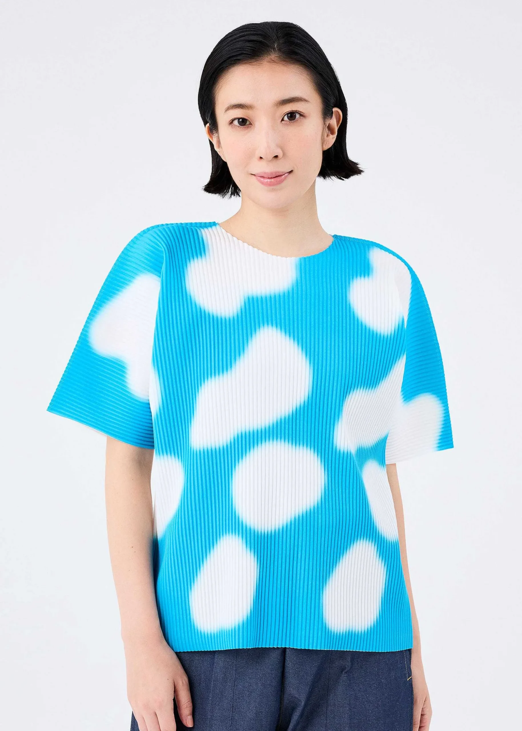 ISSEY MIYAKE Top|Kumo Fine Knit Pleats T