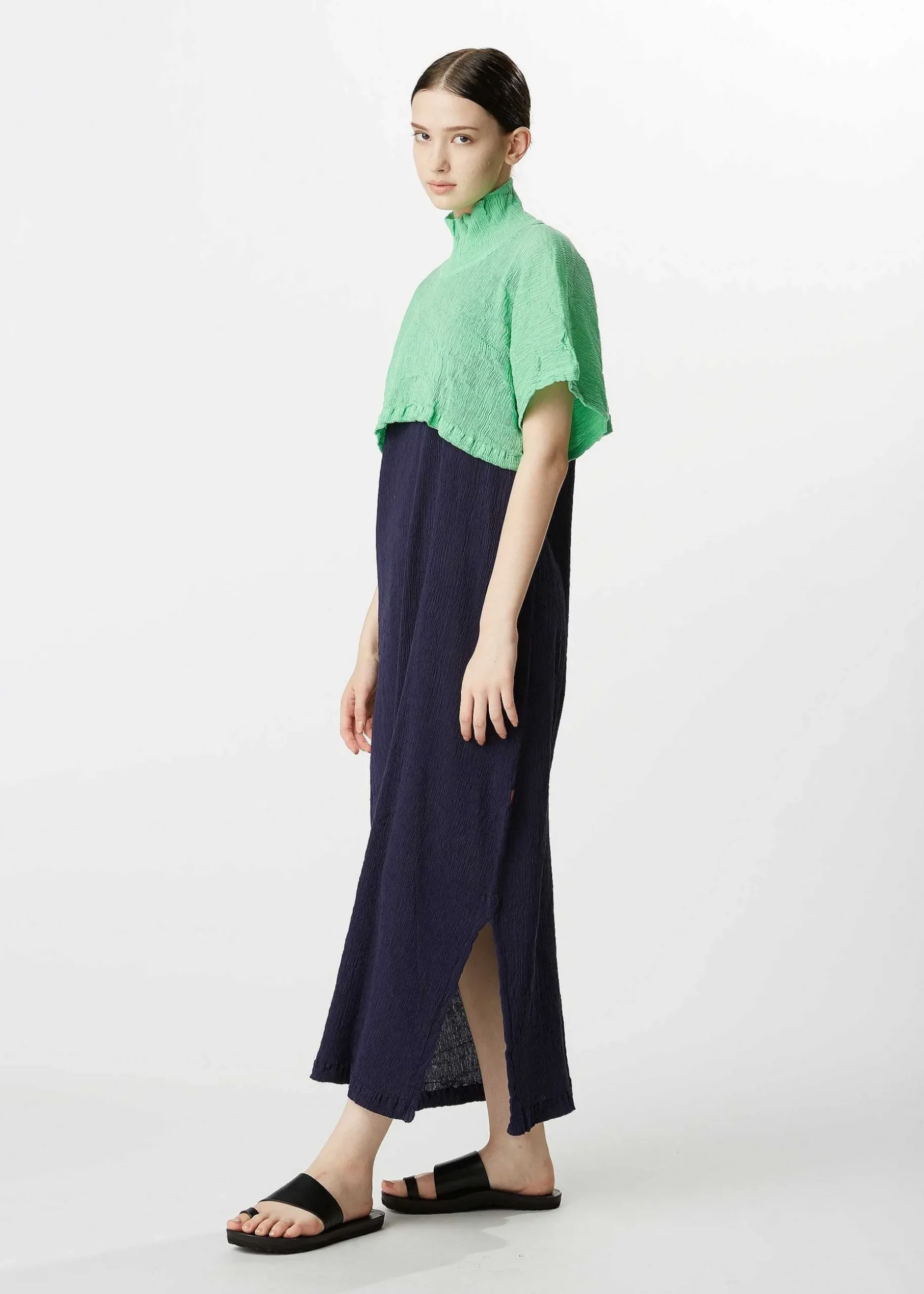 ISSEY MIYAKE Top|Kyo Chijimi Comb Stitch