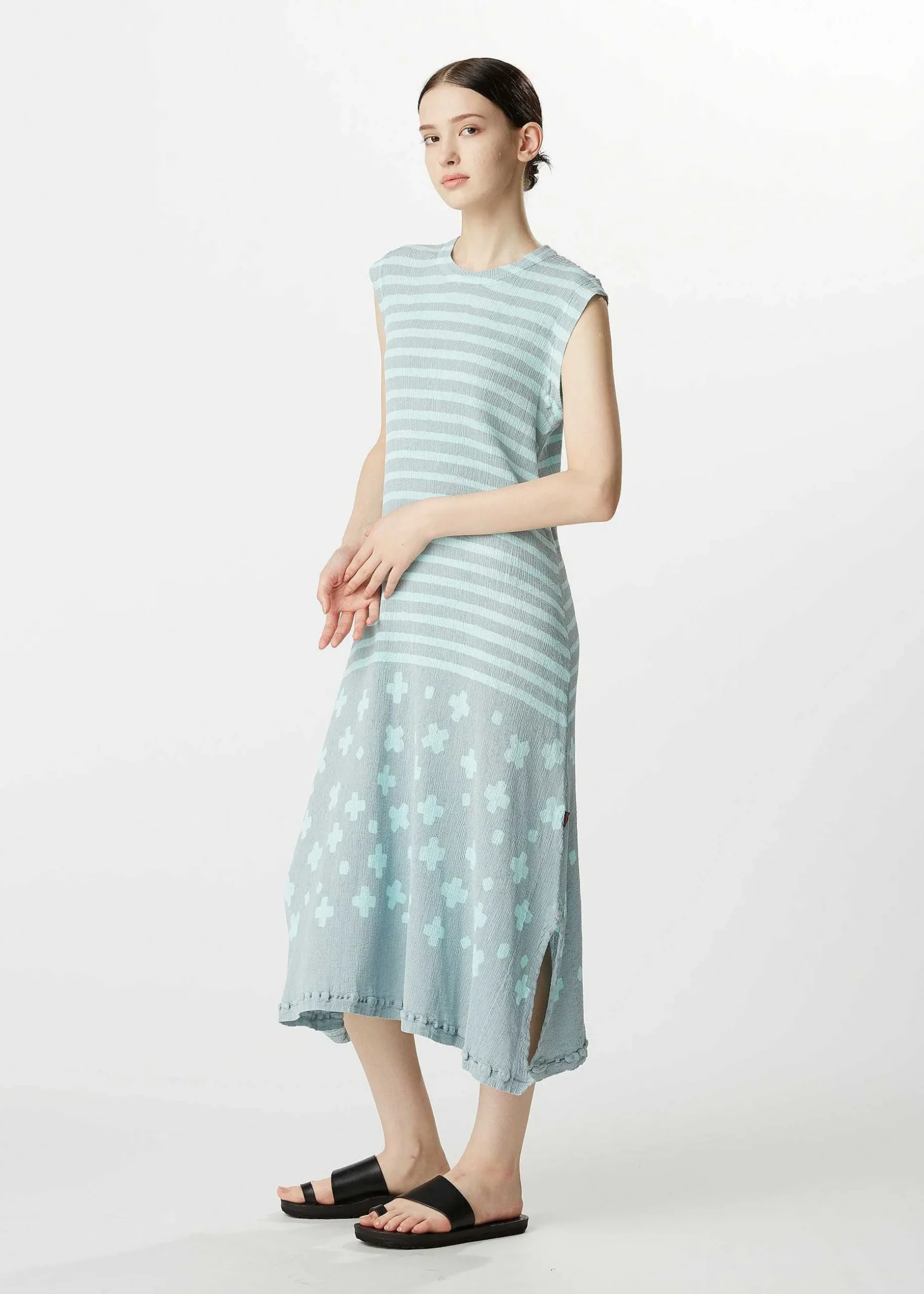 ISSEY MIYAKE Dress|Kyo Chijimi Cross Border