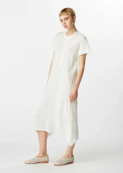 ISSEY MIYAKE Dress|Kyo Chijimi Mesh Stripe