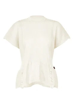 ISSEY MIYAKE Top|Kyo Chijimi Mesh Stripe