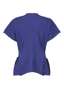 ISSEY MIYAKE Top|Kyo Chijimi Mesh Stripe