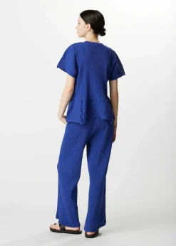 ISSEY MIYAKE Top|Kyo Chijimi Mesh Stripe