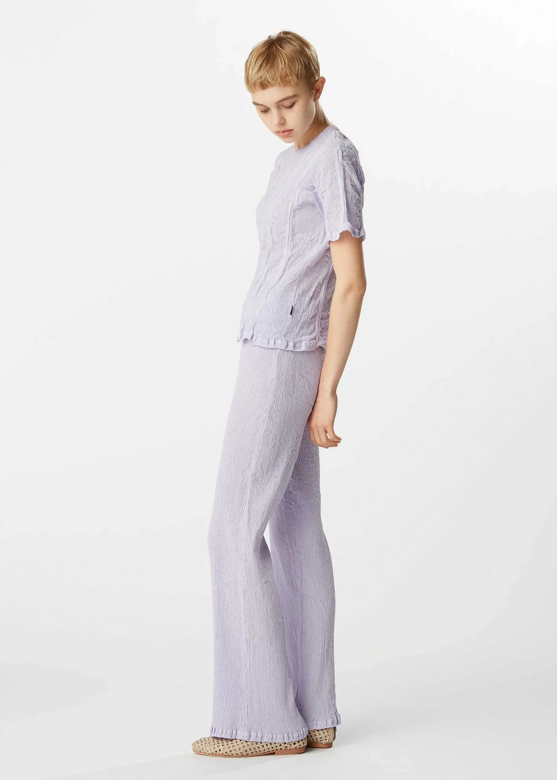 ISSEY MIYAKE Top|Kyo Chijimi Stripe