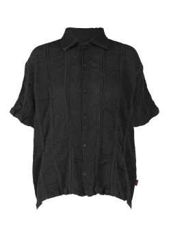 ISSEY MIYAKE Top|Kyo Chijimi Stripe