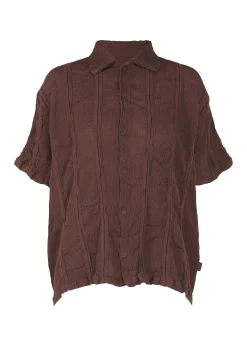 ISSEY MIYAKE Top|Kyo Chijimi Stripe