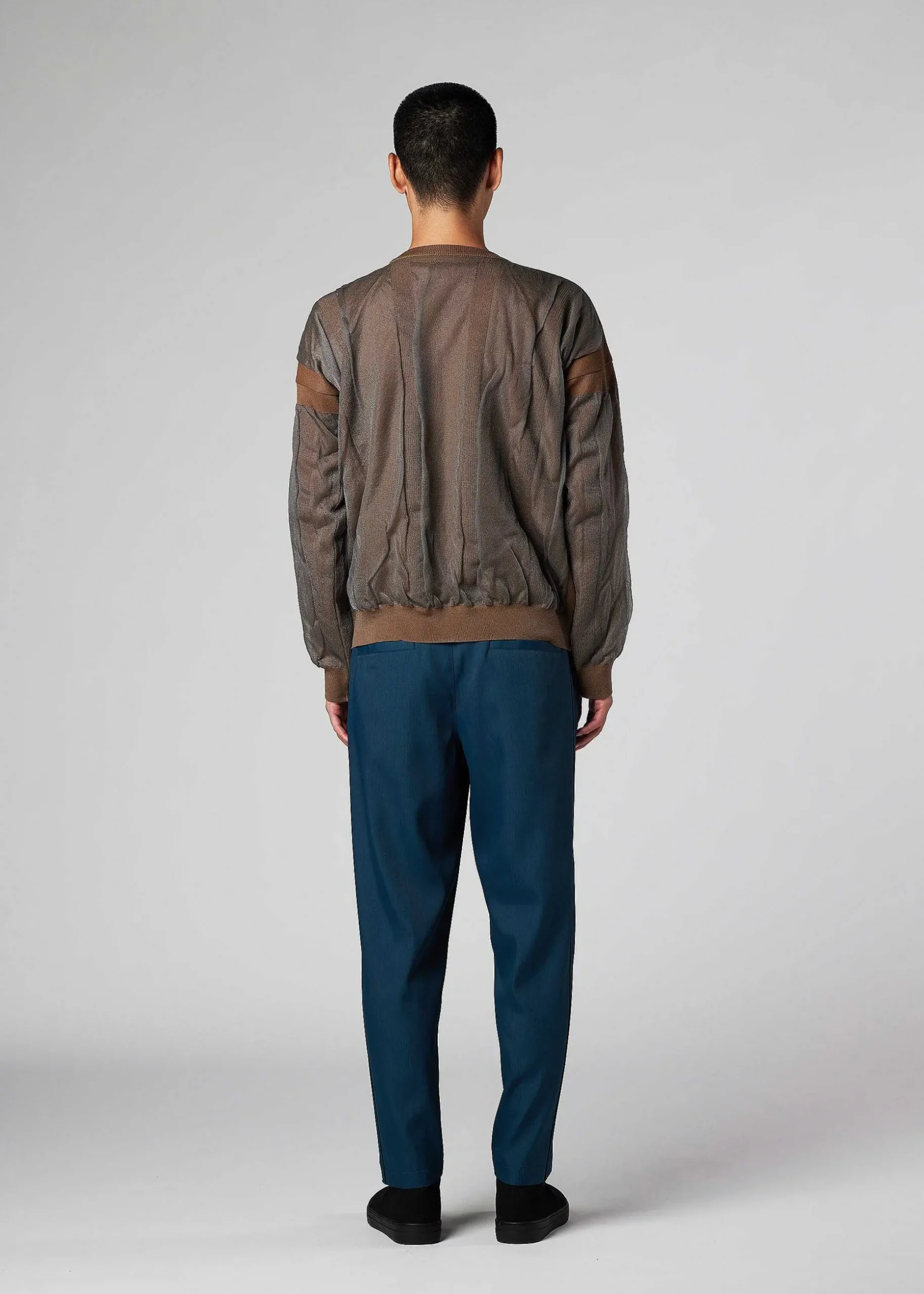 ISSEY MIYAKE Top|Layered Color Knit