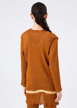 ISSEY MIYAKE Cardigan|Line See-Through Crepe