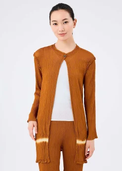 ISSEY MIYAKE Cardigan|Line See-Through Crepe