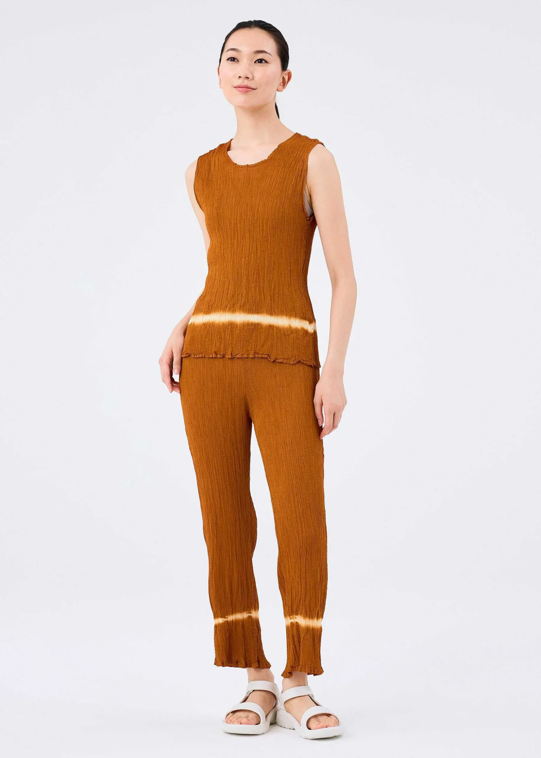 ISSEY MIYAKE Pants|Line See-Through Crepe