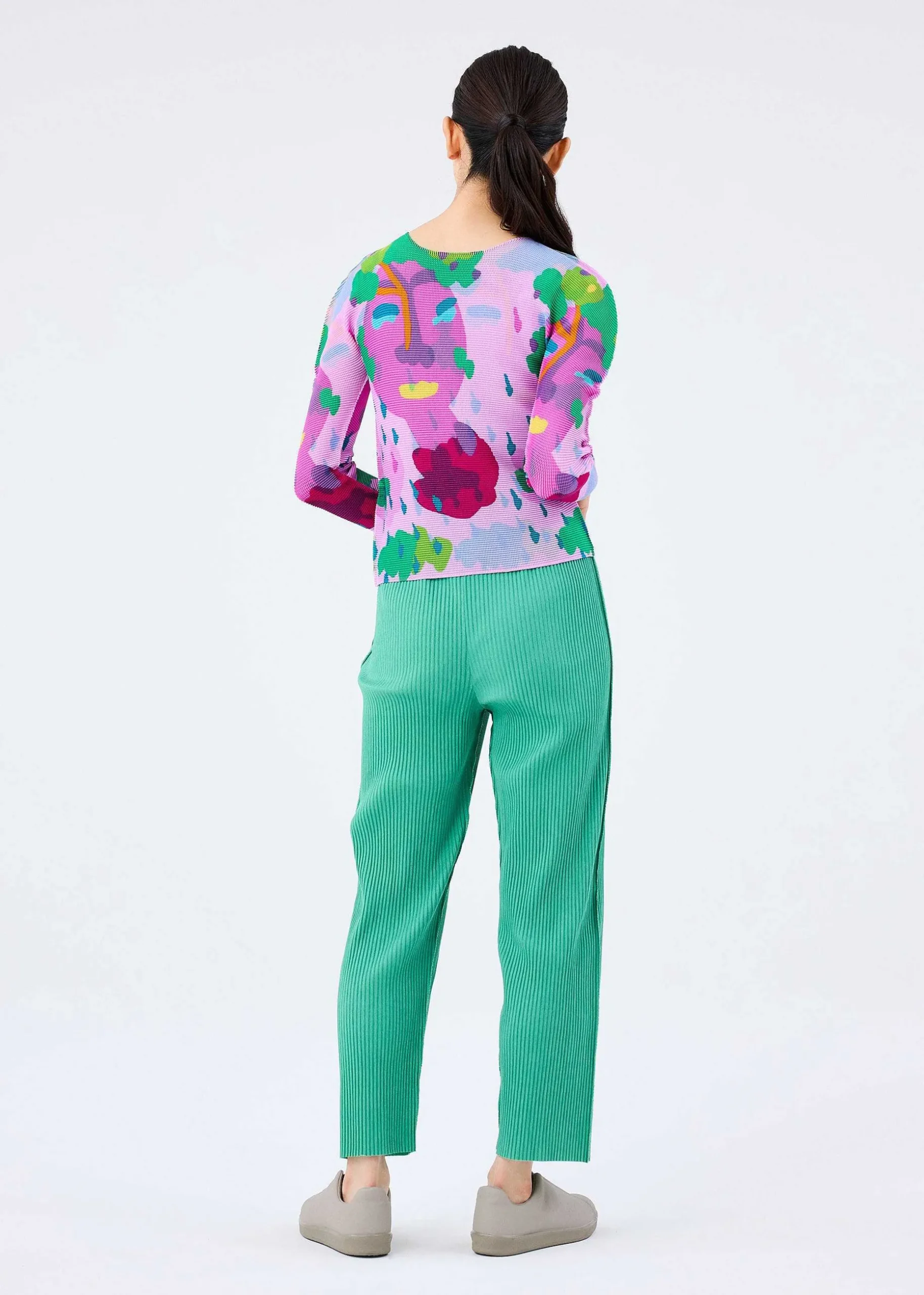 ISSEY MIYAKE Pants|Mix Fine Knit Pleats Bottom