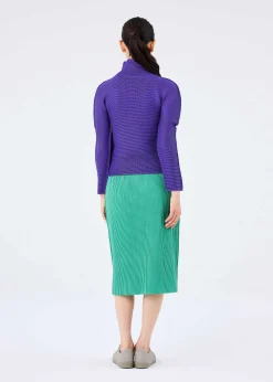 ISSEY MIYAKE Skirt|Mix Fine Knit Pleats Bottom