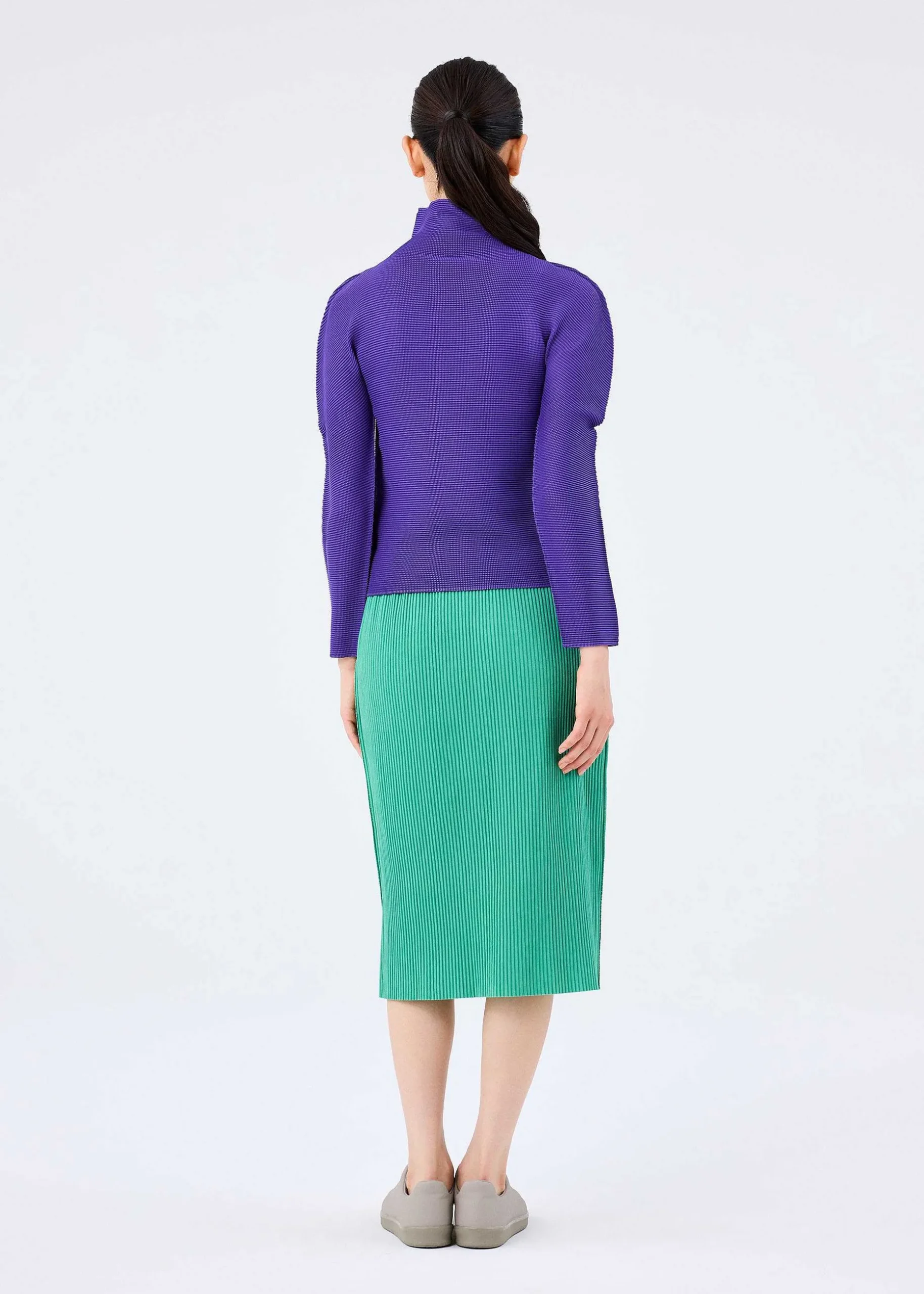 ISSEY MIYAKE Skirt|Mix Fine Knit Pleats Bottom