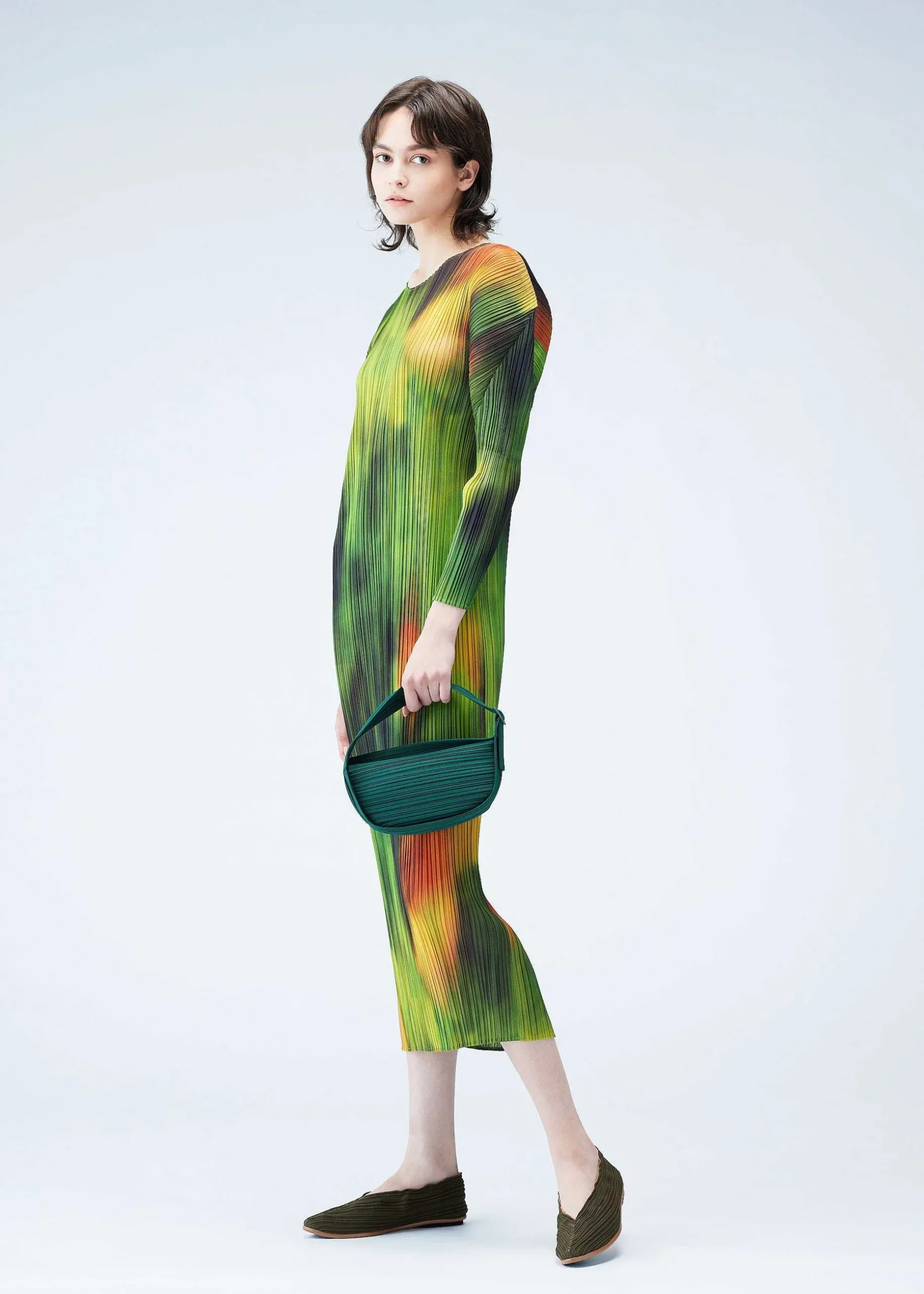 ISSEY MIYAKE Tote Bag|Pleats Half Moon Bag