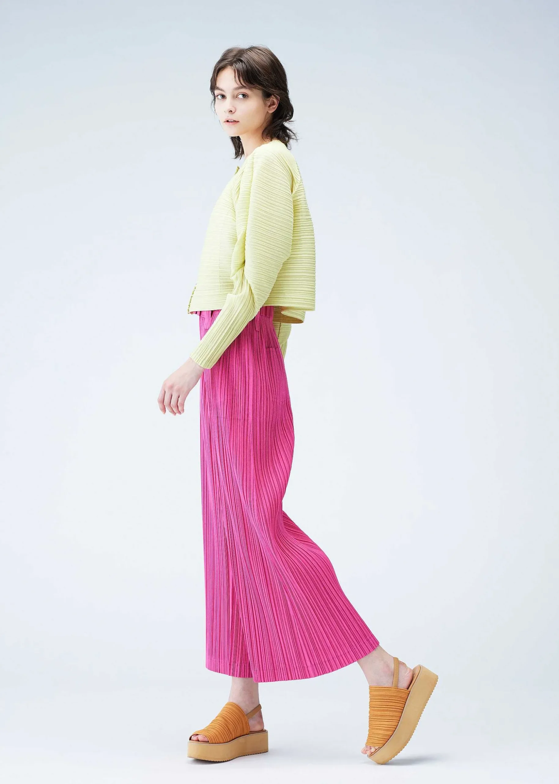 ISSEY MIYAKE Cardigan|Ramie Pleats