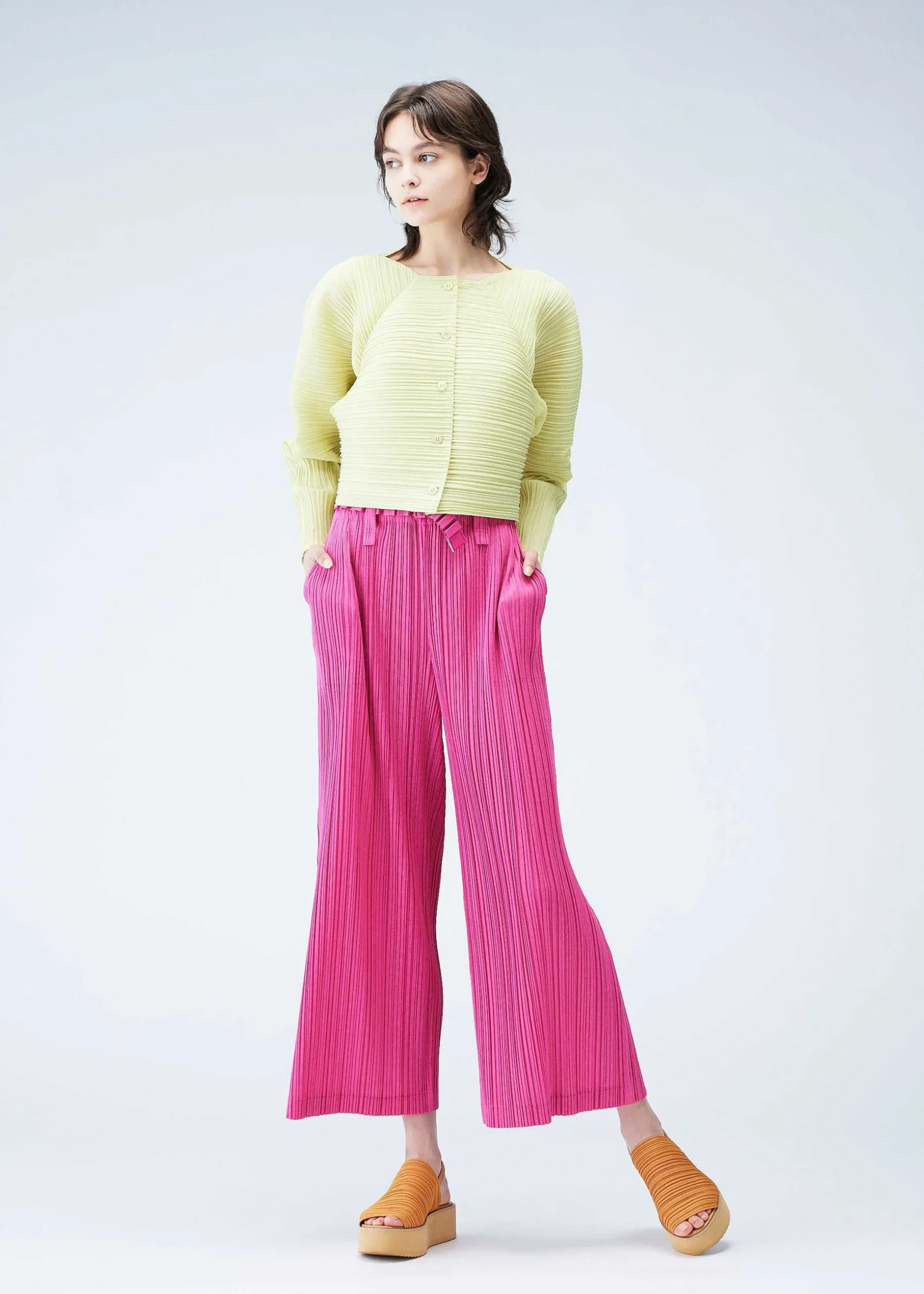 ISSEY MIYAKE Pants|Ramie Pleats