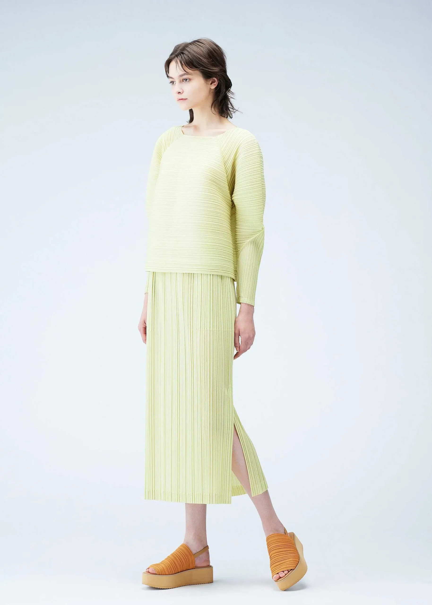 ISSEY MIYAKE Skirt|Ramie Pleats