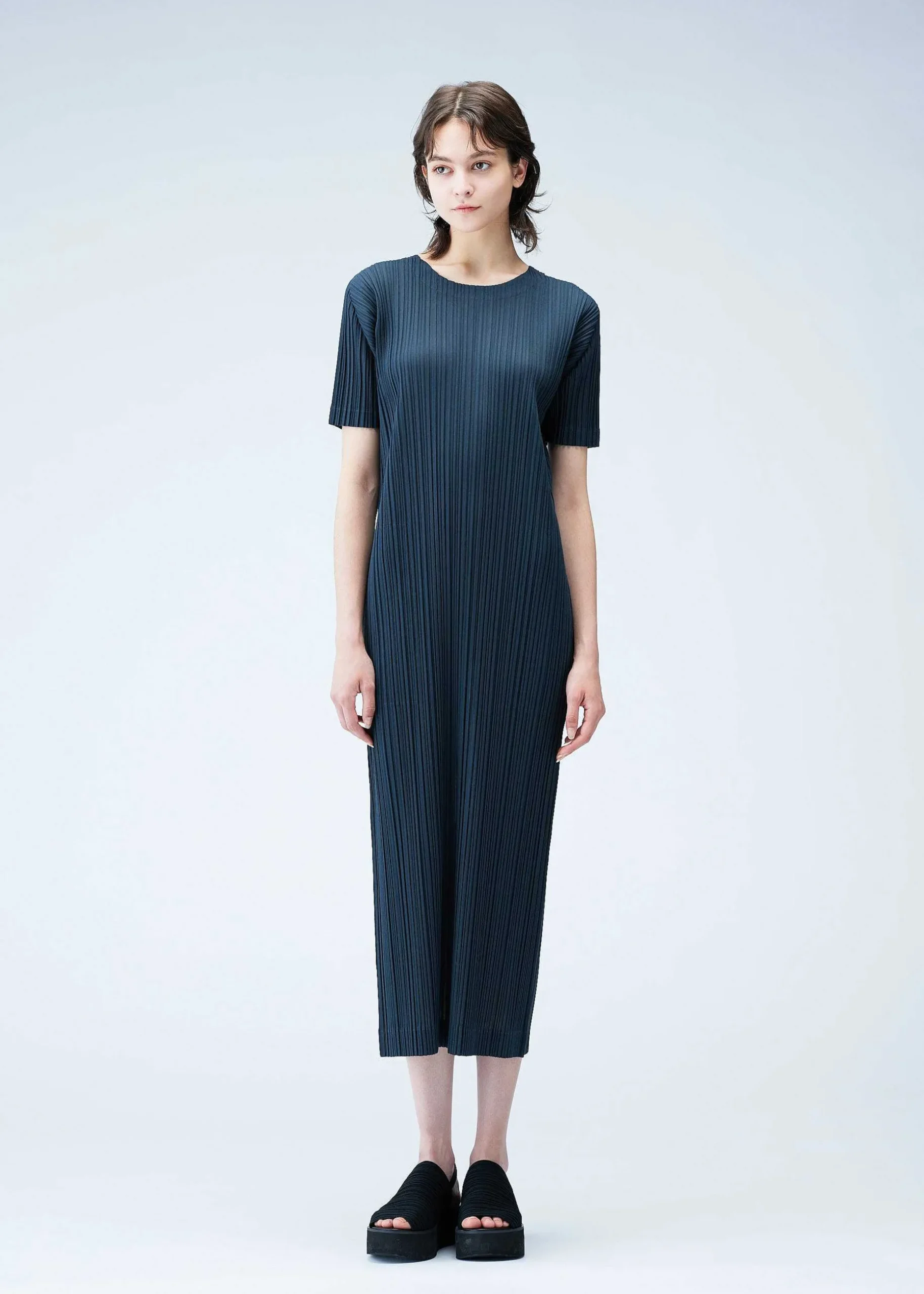 ISSEY MIYAKE Dress|Ramie Pleats