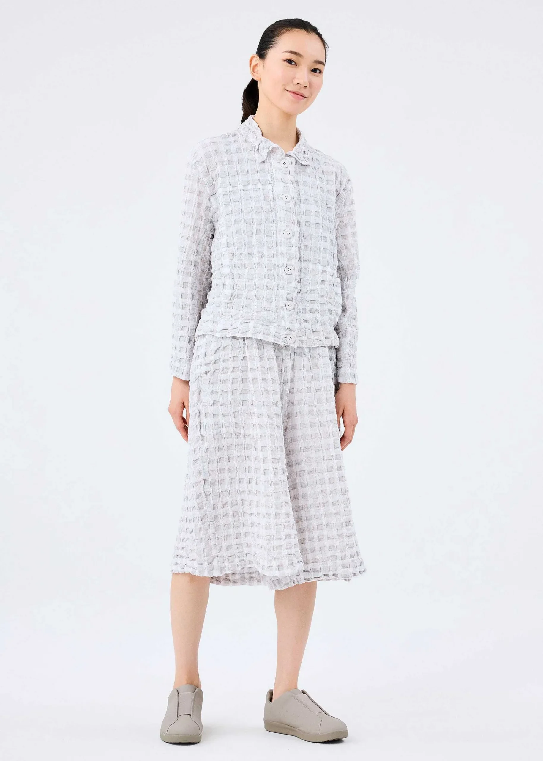 ISSEY MIYAKE Jackets & Blazers|Remetex Gingham Check