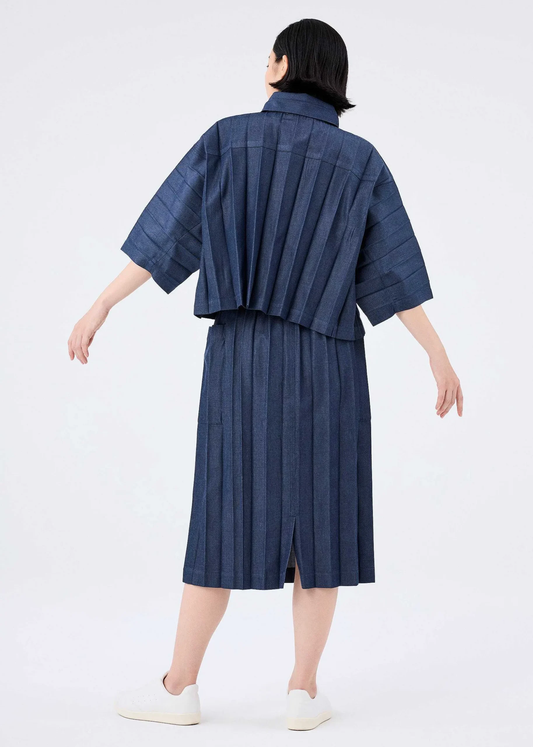 ISSEY MIYAKE Skirt|Remetex Pleats Denim