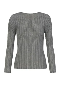 ISSEY MIYAKE Top|Rib Pleats Basics Light Gray