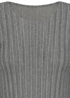 ISSEY MIYAKE Top|Rib Pleats Basics Light Gray