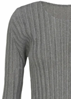 ISSEY MIYAKE Top|Rib Pleats Basics Light Gray