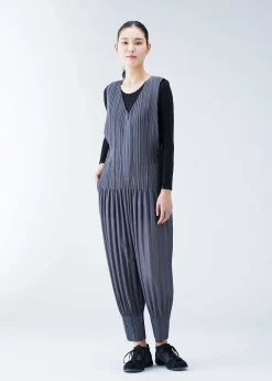 ISSEY MIYAKE Top|Rib Pleats Basics Light Gray