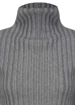 ISSEY MIYAKE Top|Rib Pleats Basics Light Gray