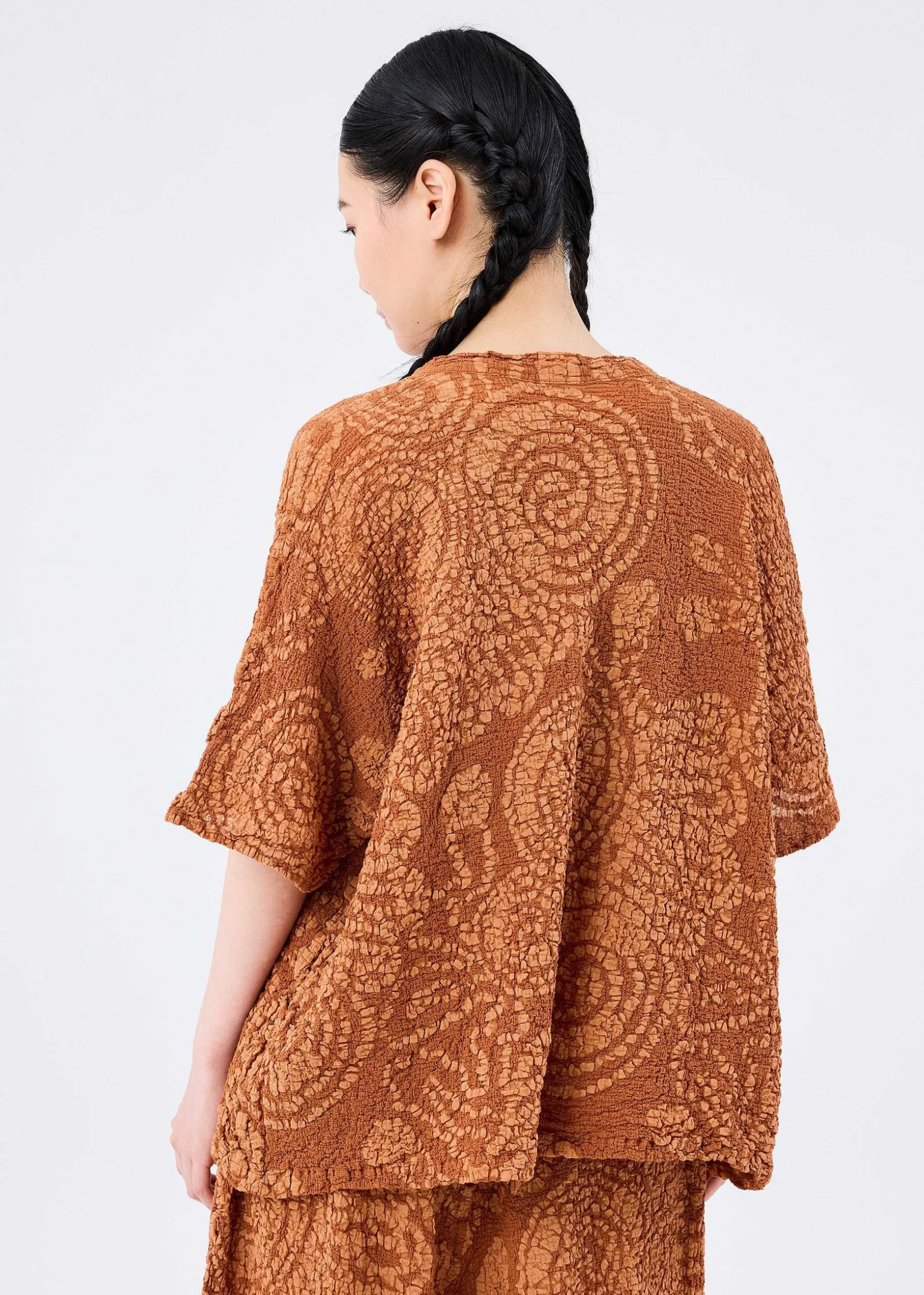 ISSEY MIYAKE Top|Rope Print Cauliflower