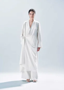 ISSEY MIYAKE Coat|Rustic Silk