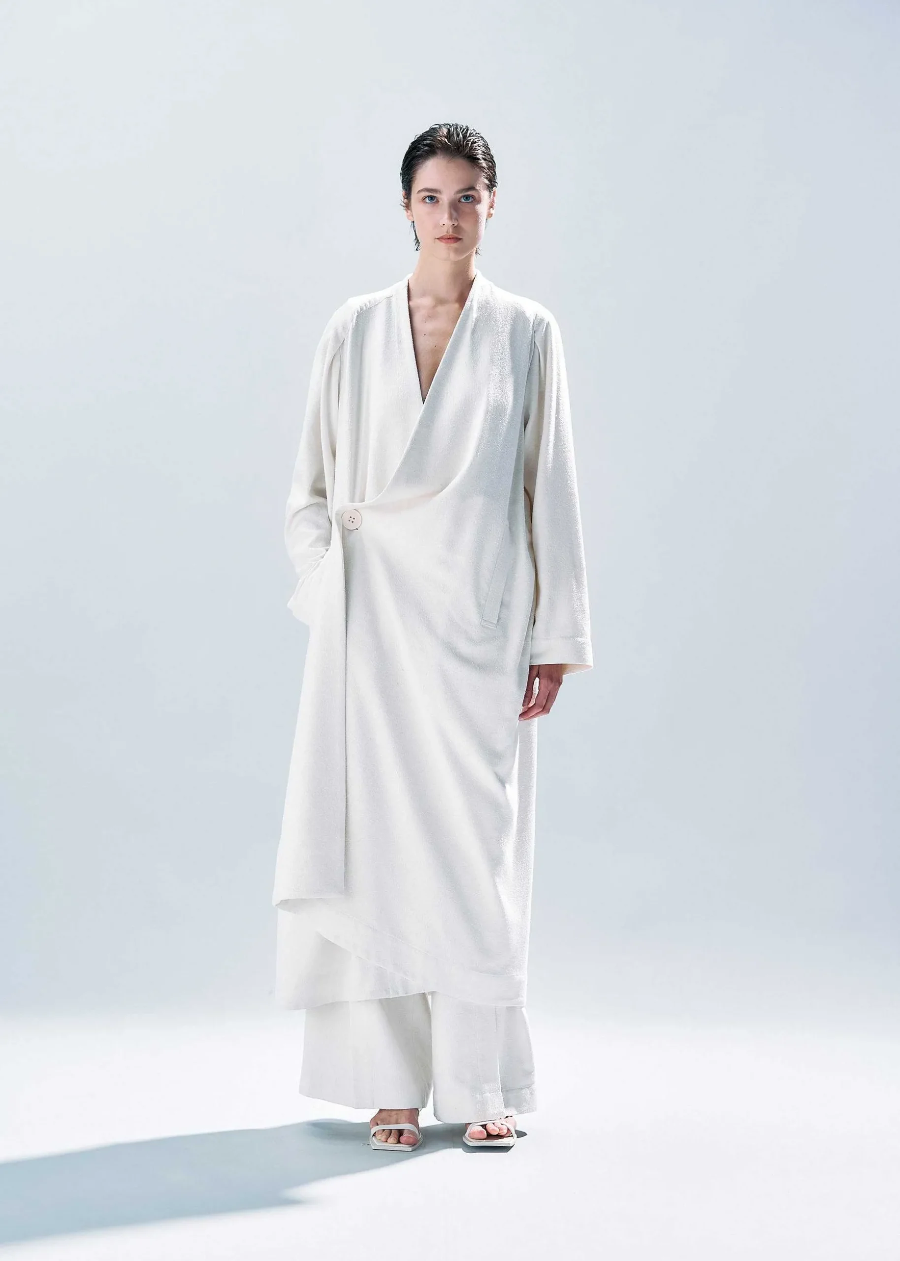 ISSEY MIYAKE Coat|Rustic Silk