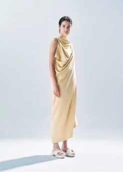 ISSEY MIYAKE Dress|Rustic Silk