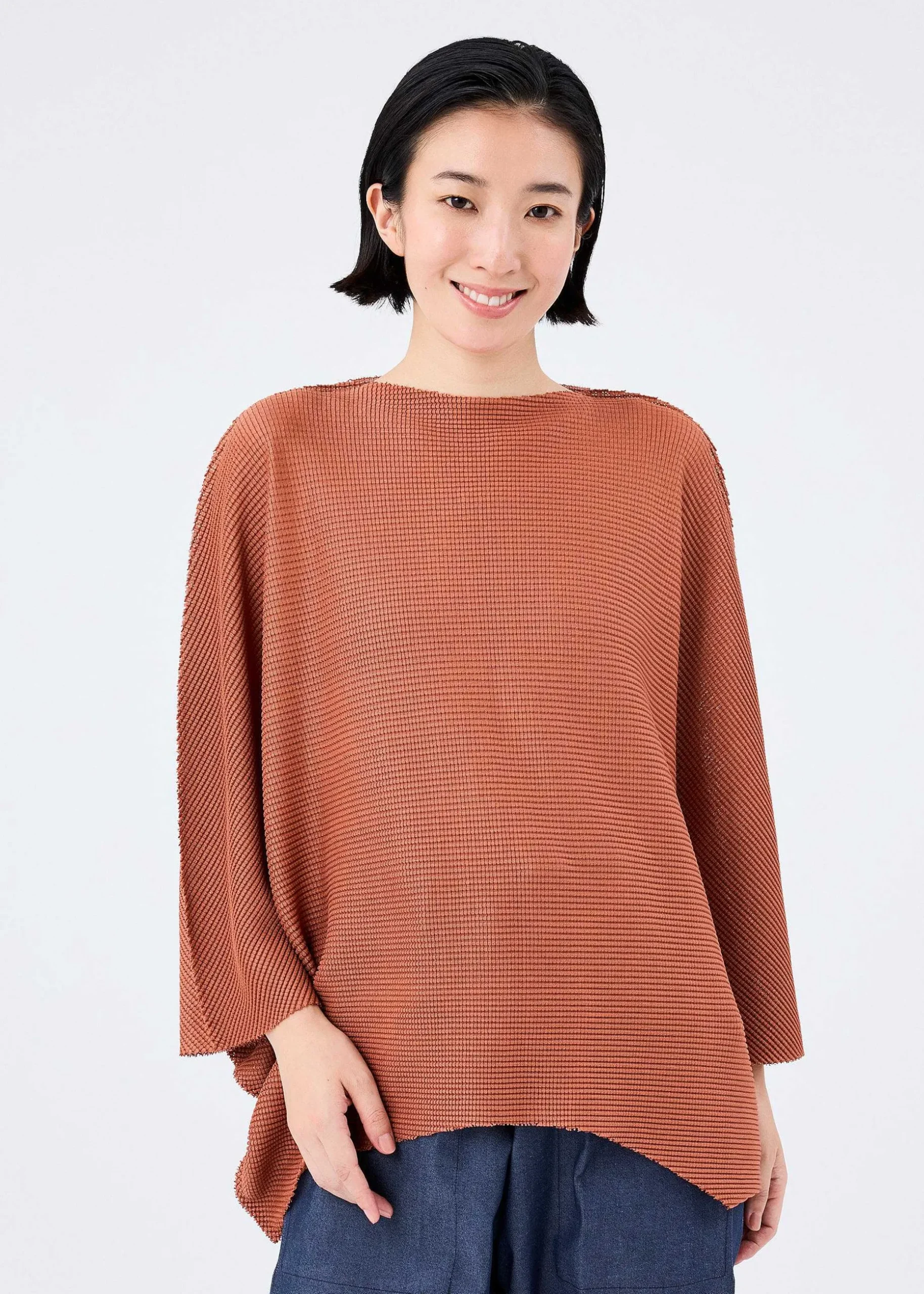 ISSEY MIYAKE Top|Sector Knit Stretch Pleats