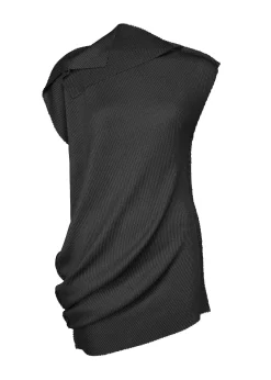 ISSEY MIYAKE Top|Sector Knit Stretch Pleats