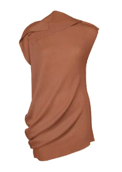 ISSEY MIYAKE Top|Sector Knit Stretch Pleats