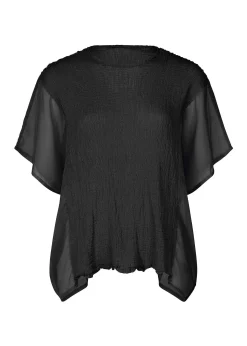 ISSEY MIYAKE Top|Sheer See-Through Crepe