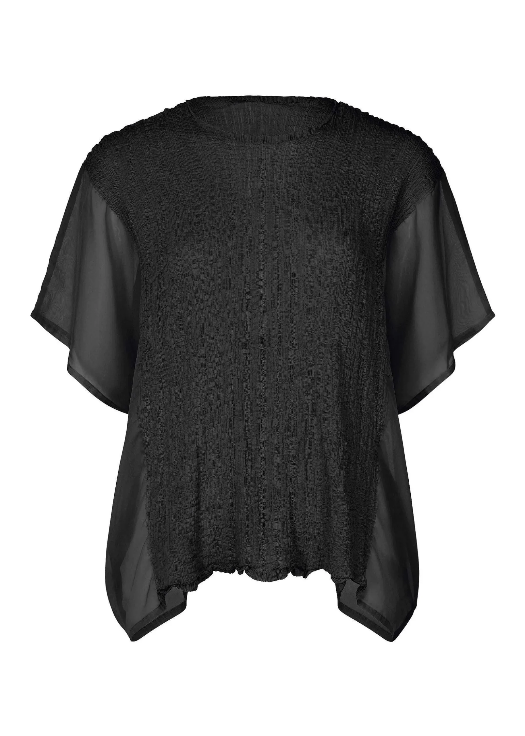 ISSEY MIYAKE Top|Sheer See-Through Crepe