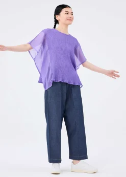 ISSEY MIYAKE Top|Sheer See-Through Crepe