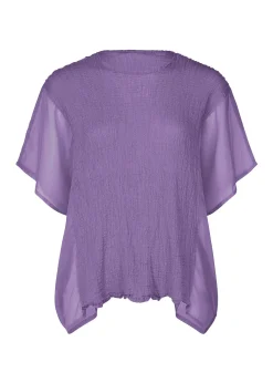 ISSEY MIYAKE Top|Sheer See-Through Crepe