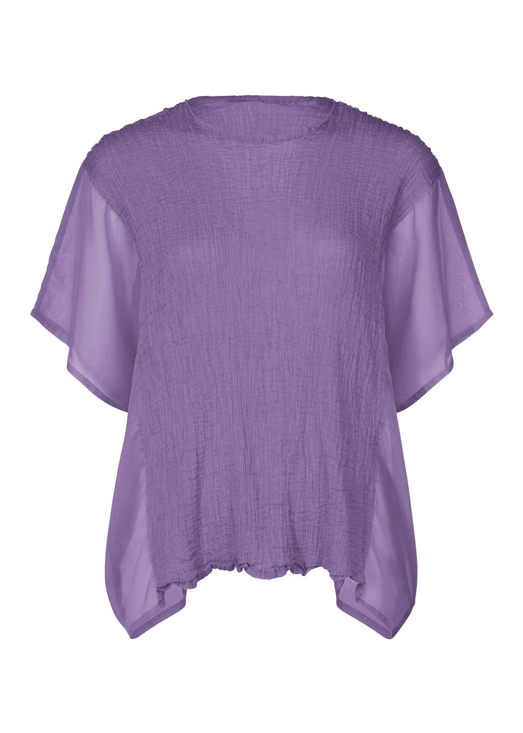 ISSEY MIYAKE Top|Sheer See-Through Crepe
