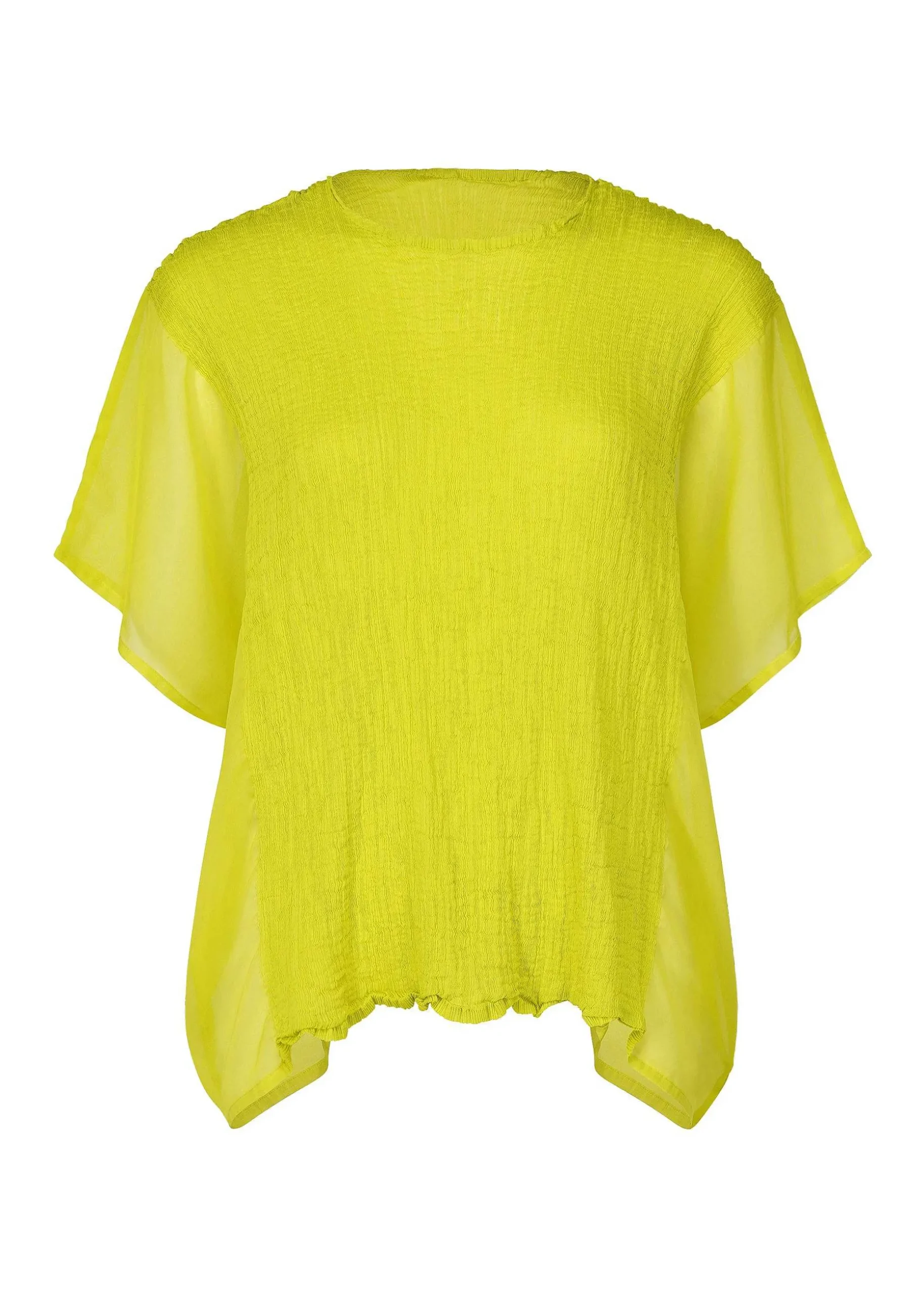ISSEY MIYAKE Top|Sheer See-Through Crepe