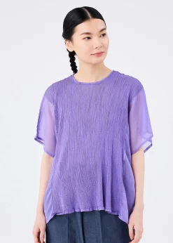 ISSEY MIYAKE Top|Sheer See-Through Crepe