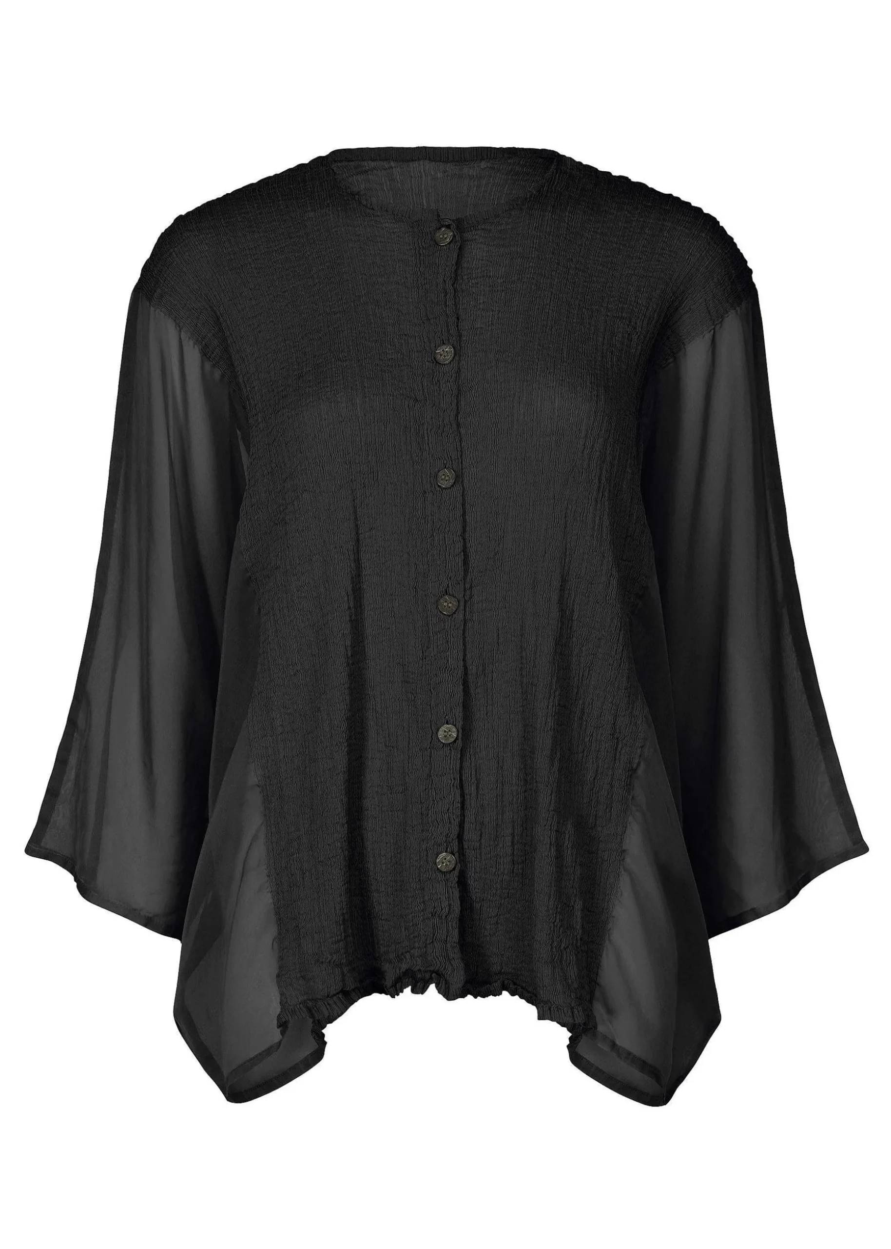 ISSEY MIYAKE Cardigan|Sheer See-Through Crepe
