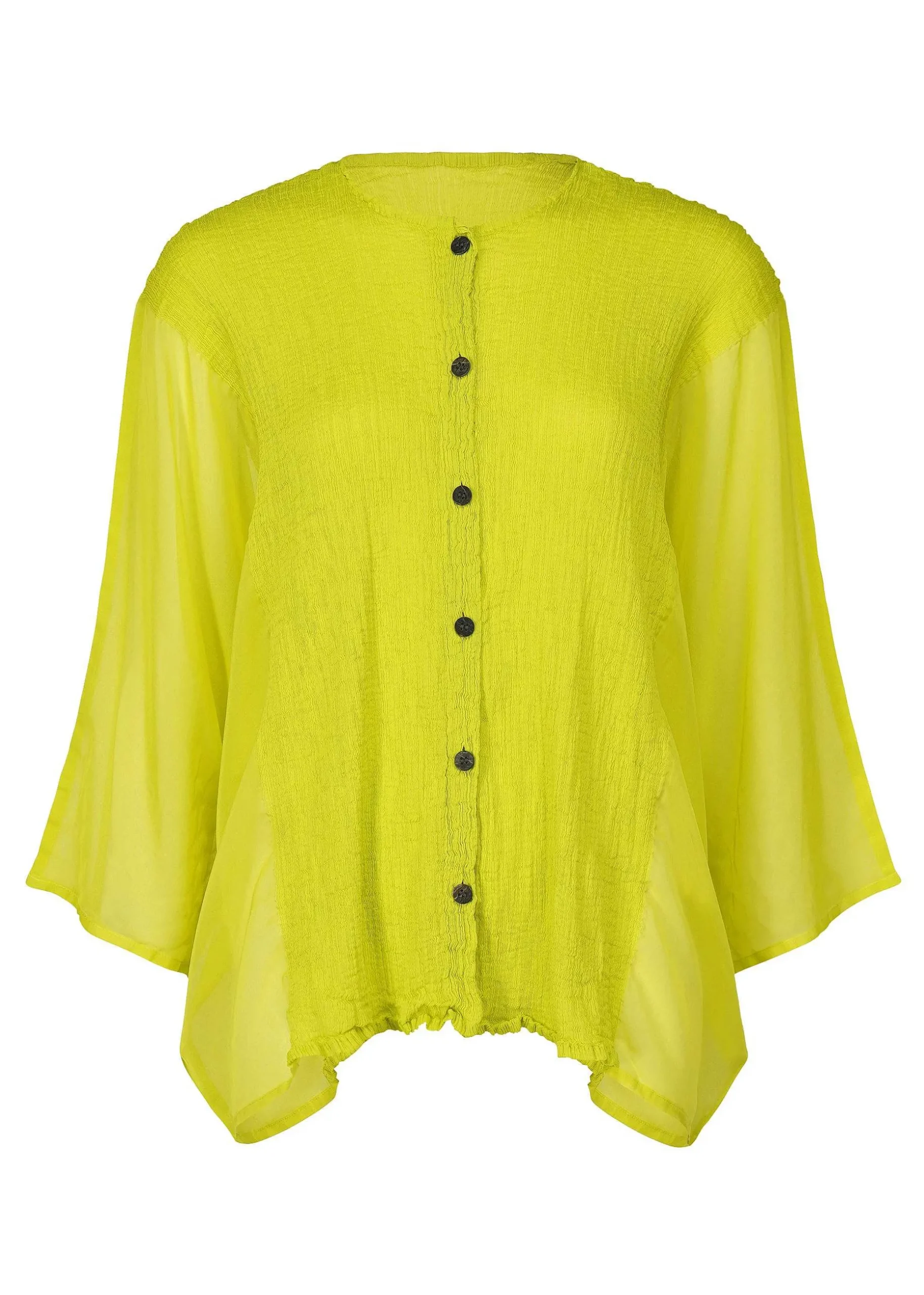 ISSEY MIYAKE Cardigan|Sheer See-Through Crepe