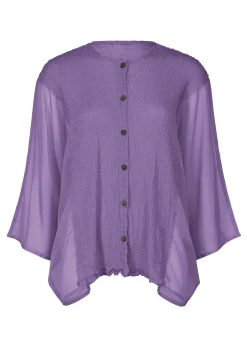 ISSEY MIYAKE Cardigan|Sheer See-Through Crepe