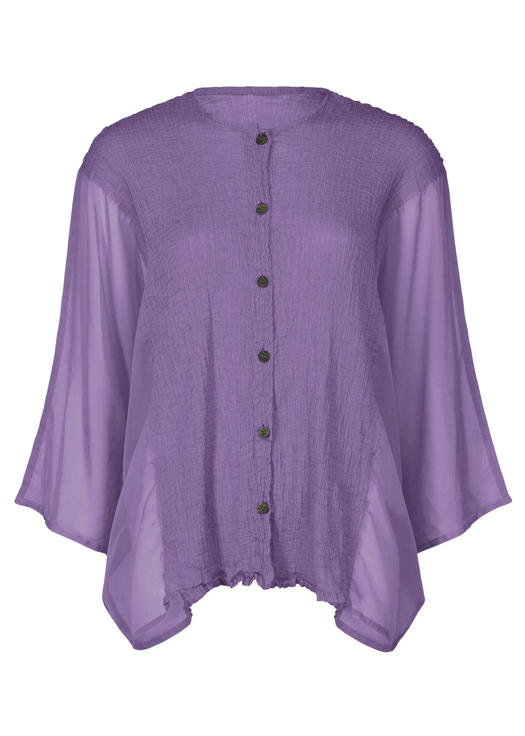 ISSEY MIYAKE Cardigan|Sheer See-Through Crepe