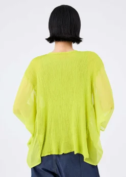 ISSEY MIYAKE Cardigan|Sheer See-Through Crepe